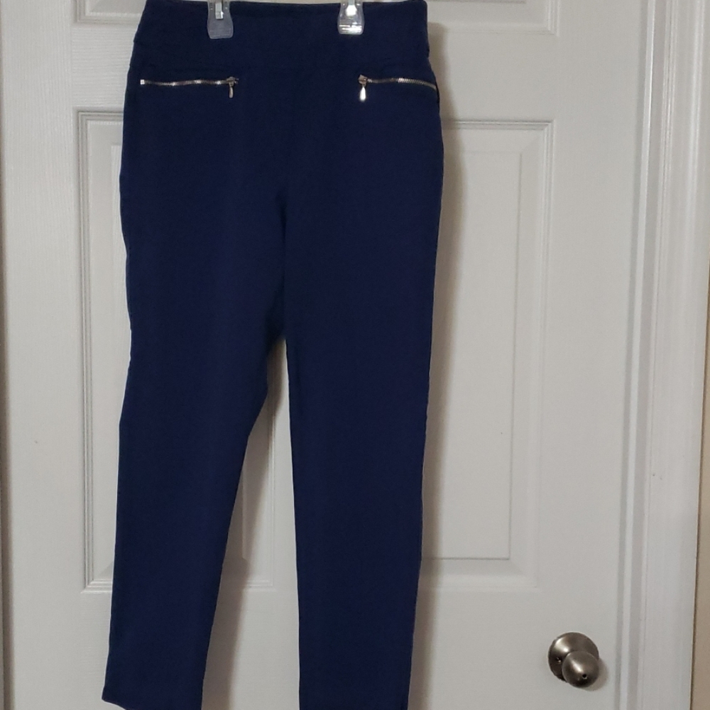 Blue stretch dress pixie pant